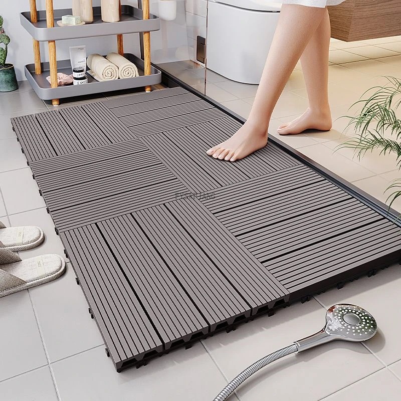Bamboo Bath Mat - Simulated Ecological Wood Splicing Pad Moisture-proof