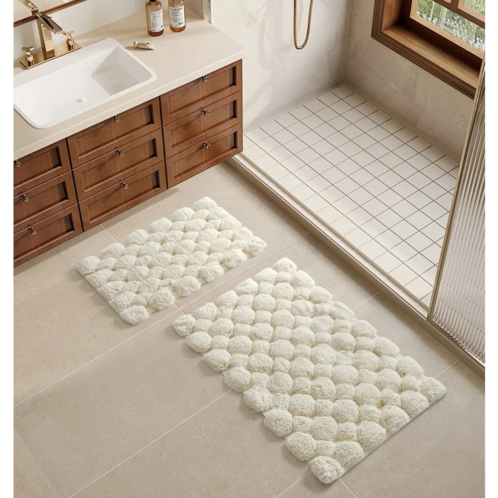 Ivory 2-Piece Cotton Bath Rug  - Bamboo Bath Mat review and price