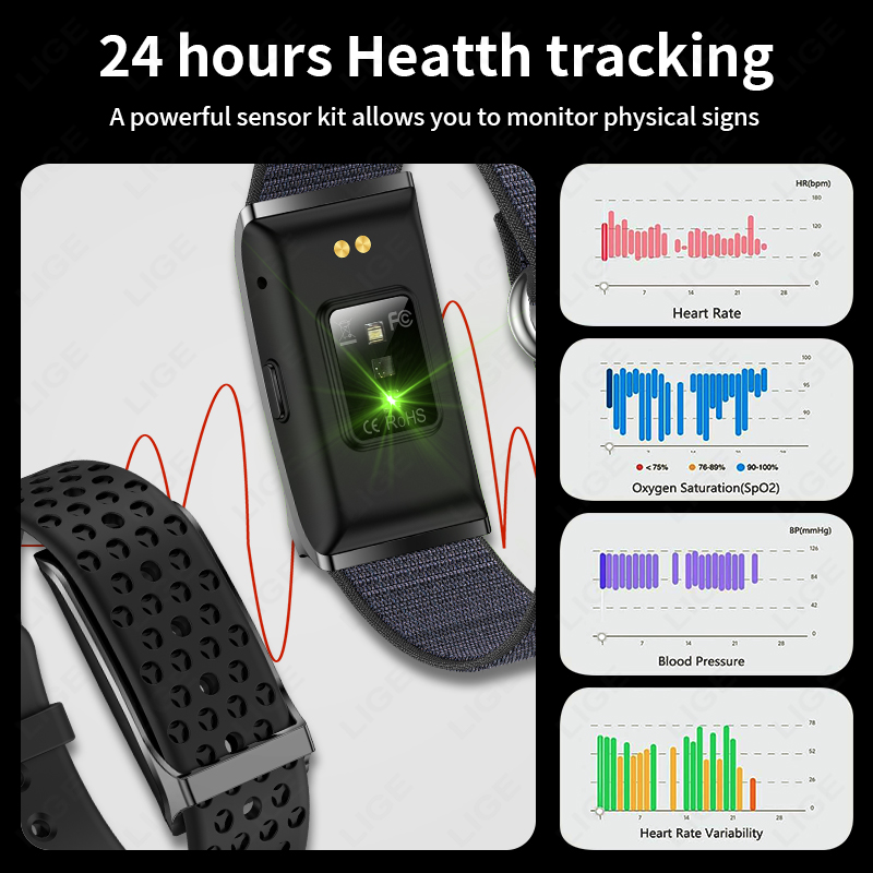 LIGE Smart Watch Heart Rate Bl - Health Wellness Bracelet review and price