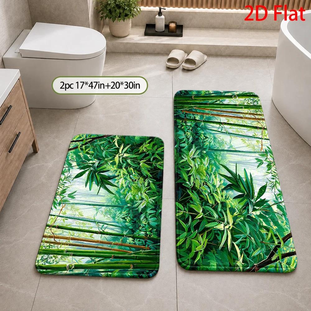 Tropical Bamboo Jungle Pattern - Bamboo Bath Mat review and price