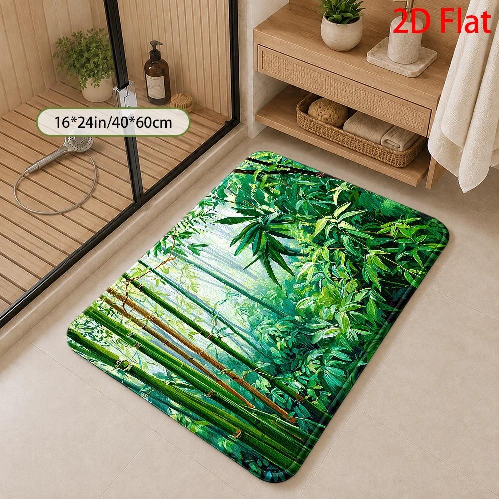 Tropical Bamboo Jungle Pattern - Bamboo Bath Mat review and price