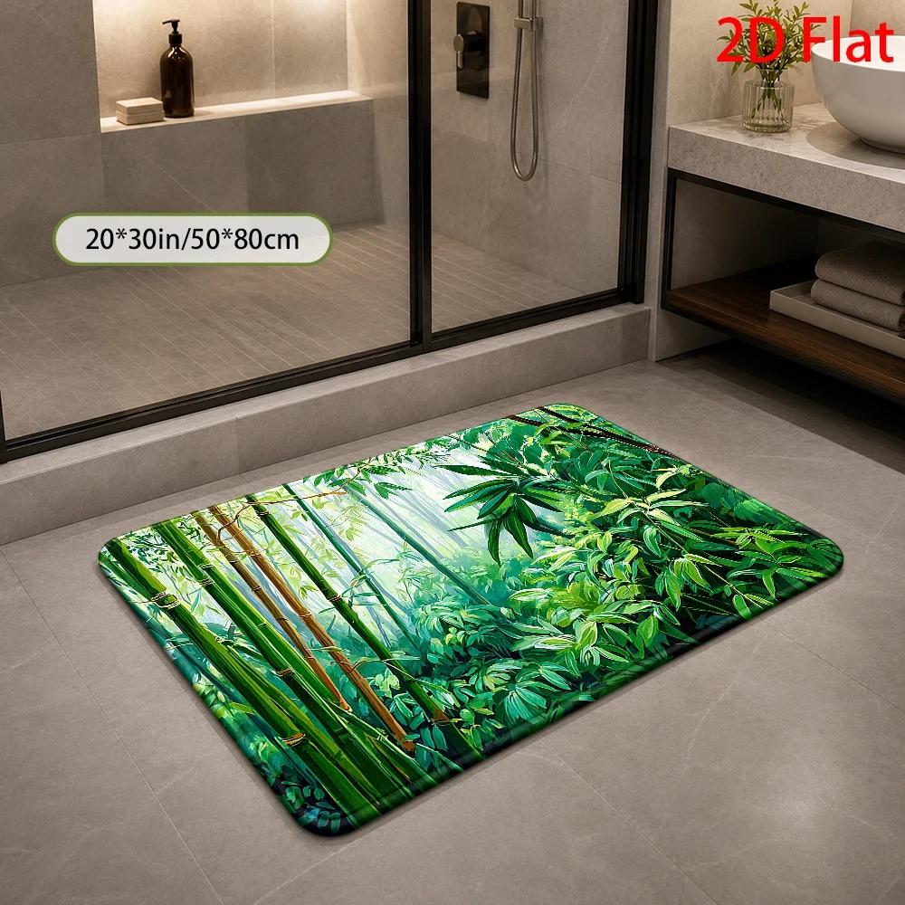 Tropical Bamboo Jungle Pattern - Bamboo Bath Mat review and price