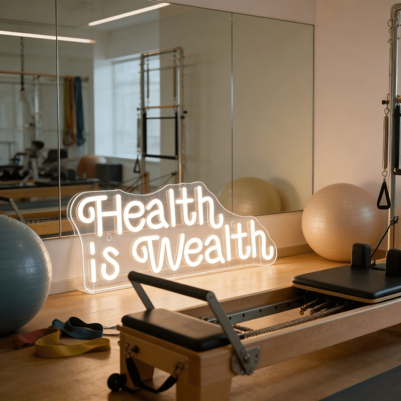 Health is Wealth Neon Sign LED - Health Wellness Lifestyle review and price