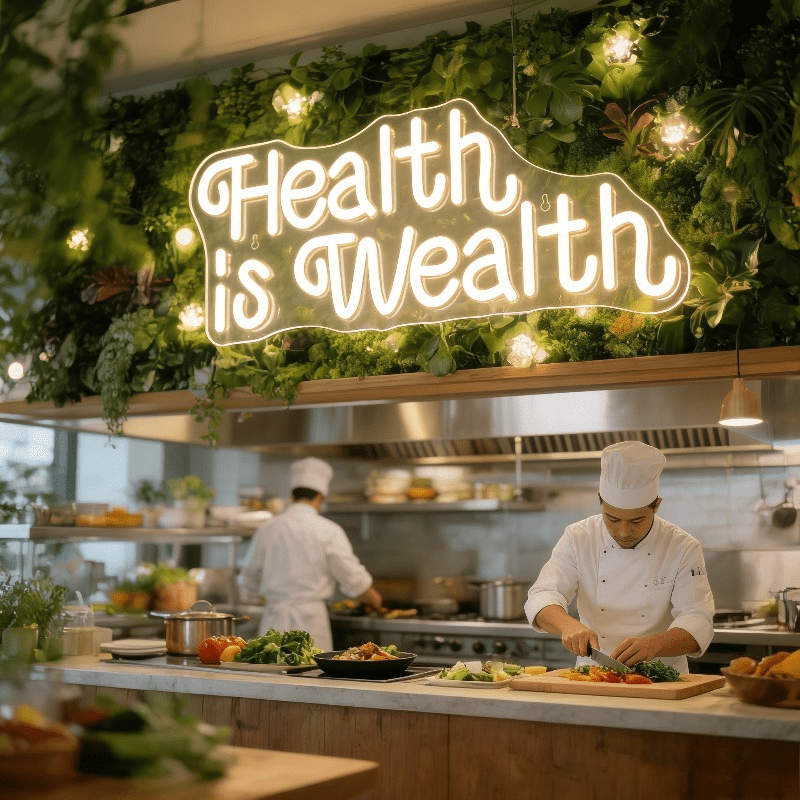 Health is Wealth Neon Sign LED - Health Wellness Lifestyle review and price